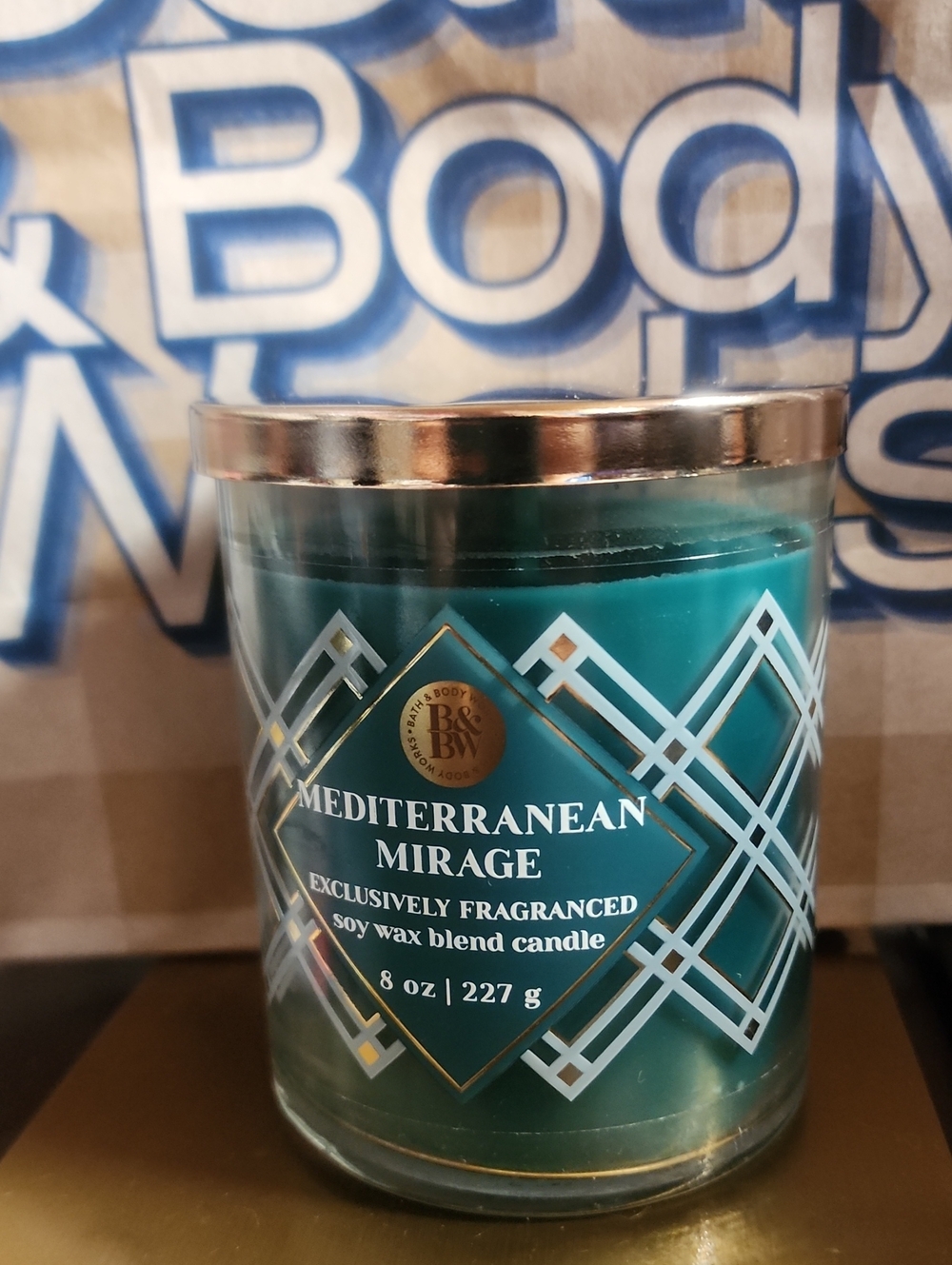 Mediterranean Mirage Scented Soy Wax One Wick Candle Nwt